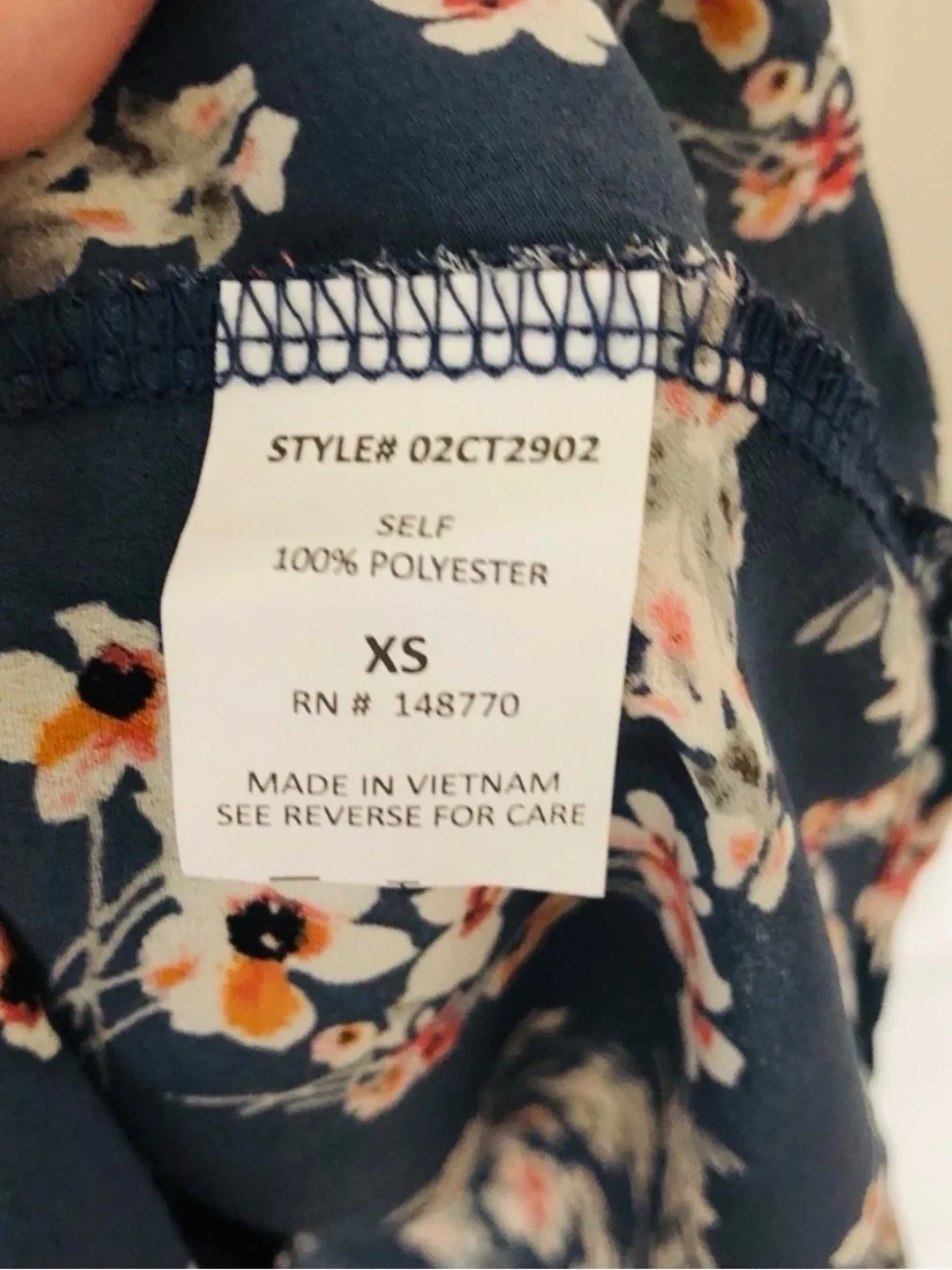 NWT Sienna Sky Navy Floral Spaghetti Strap Tank_5